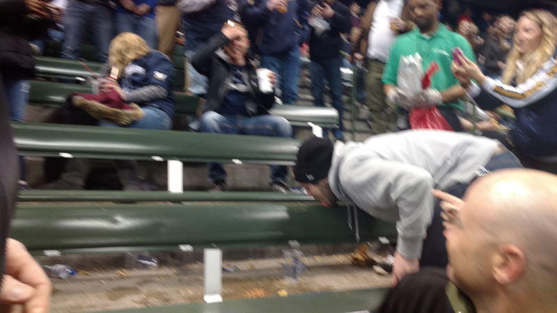 Illustration for article titled Puke Eating & Butt-Hat Licking: Yesterday In Disgusting Baseball Fan Behavior